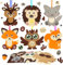 12 Pack Herbst Handwerk Kit für Kinder machen Sie eigene Fall Tier Schaumstoff Aufkleber Herbst Kunst und Handwerk DIY für Kinder Jungen Mädchen Party Supplies Thanksgiving Herbst Dekoration (Tier)