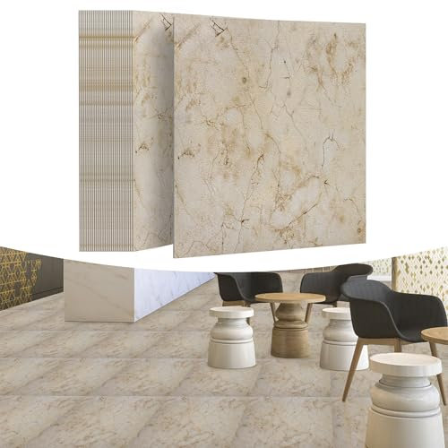 YRHome 27 Stücke PVC Bodenbelag Selbstklebend 2,51m² Vinylboden Bodenfliesen Klebefliesen 30x30cm Venylbodenbelag Laminat Wasserdicht Rutschfest PVC Fliesen Dekor-Dielen Fliesenoptik Eiche Natur