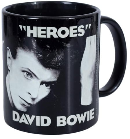 David Bowie Pyramid International Taza de cerámica negra de 315 ml, tamaño único
