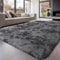 Treeboy Hochflor Teppich Grau Teppich Wohnzimmer 240x300 Waschbar Anti-Rutsch Extra Große Teppich Schlafzimmer Flauschige Moderne Teppiche Matte Teppichen für Schlafzimmer Kinderzimmer