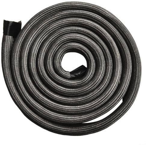Fiberglas-Ofenseildichtung, 2 m lang, 10 mm, flache Kamin-Isolierung, hitzebeständige Dichtung, für Backofen, Tür, Holzbrenner, grau, selbstklebend
