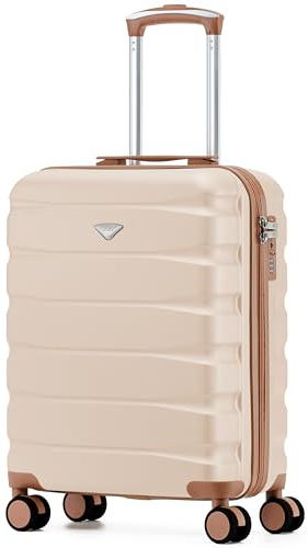 Flight Knight Cabin Suitcase 55x40x20 Ryanair Priority, EasyJet, Jet2 Lightweight Small Durable 4-Wheel Cabin Case, Carry-On for Over 60 Airlines, Hard Shell, 10kg Hand Luggage Bag (55 x 40 x 20 cm)