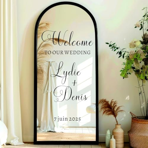Willkommensschild For Unsere Hochzeit | Anpassbare Namen, Modernes Willkommensschild For Die Hochzeit, For Spiegel, Acryl Usw., Name Des Brautbräutigams, Empfang