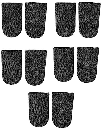 Gadpiparty 10 Stück Verschleißfeste Fingerabdeckungen Aus Atmungsaktivem Kupferfaser Material Elastisch Schwarze Gamecontroller Fingerhüllen Für Mobiles Handyspiel