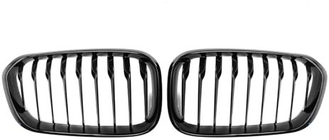 Griglia Anteriore Auto Griglia Radiatore Per BMW F20 F21 120i Per LCI Serie 1 2015 2016 2017 Racing Griglia Nero Lucido Rene Anteriore Griglia Della Griglia Sport Stecca