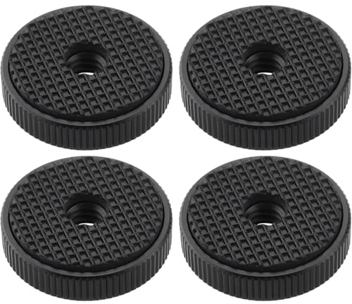 DIFLAX 4 Stück 1/4 Zoll Kamera Aluminiumlegierung Weibliches Rändelrad, 26 x 6,5mm, Kamera Kontermutter Adapter, Stativ Gewinde Adapter, für Den Anschluss von Kamera An Mikrofonstativ