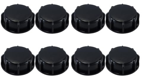DUZEPA 8Pcs IBC Tank Cover S60 End Cap IBC Accessories Valve Hose Connection Pipe Connector Water Tank Rain Butt Container ABS