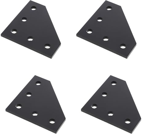 SEWACC 4pcs Series Joining Plates with Design Corner Brackets for Printer Frame Reinforcement and Industrial Aluminum Profiles
