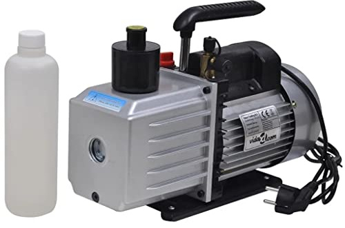 Teenpull Vakuumpumpe 100 L/min mit 2-Wege-Verteiler-Manometer Set für Klimaanlage Klimagerät Reparatur und Kühlung mit Aluminiumgehäuse und Ölstandsanzeige, vielseitig für Fenster, Büro, Schlafzimmer