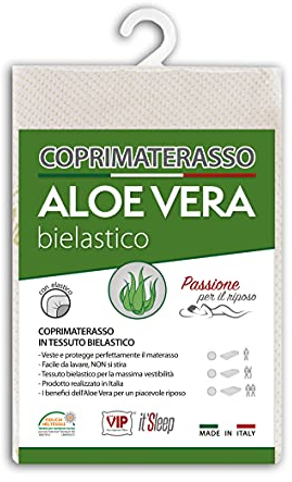 V.I.P. Very Important Pillow Matratzenauflage Aloe Vera mit elastischem Eckband, Jacquard Bi, französisches