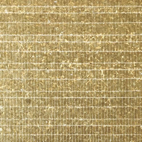 Wallface Vliestapete Muscheln CSA07 CAPIZ - Wandverkleidung glänzend gold, gelb, braun, weiß 2,45 m²