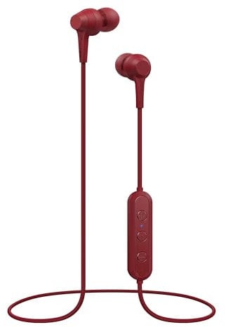 Pioneer C4 Wireless In-Ear Headphones (Bluetooth Headphones with Remote & Headset Mic, 6 hours playing time, Multi-Point) Burgundy