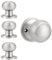 Probrico Brushed Nickel Dummy Door Knobs, Internal Door Knobs, Single Side Dummy Door Knobs(No Latch), Stainless Steel, No Turning Function 4 Pack