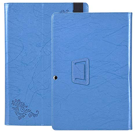 Tablettentasche für Lenovo Miix 520 Etui, Druckmuster PU-Leder Klappständerabdeckung für Lenovo Miix520 12,2 Zoll (blau)