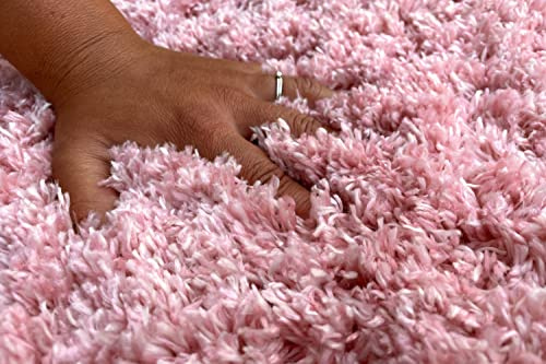 floor factory Hochflor Shaggy Teppich Pearl Rose 140x200cm wunderbar weicher Langflorteppich mit Ökotex