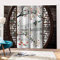 MXYHDZ Rideaux Occultant Chambre - Blanc Chinois Fleurs Oiseaux - 3D Impression Numérique Isolant Thermique - 200 x 160 cm - 90% Rideaux Occultant à Oeillets Moderne Rideau Fenêtre Chambre