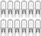 Haraqi 12Pack G9 Halogen Bulbs 33W 230V 2800K Warm White 390lm,Clear Capsule Halogen Lamps Dimmable, No Strobe, No Flicker