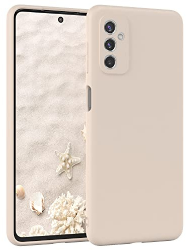 EAZY CASE - Silikonhülle für Galaxy M52 5G Hülle Silikon Case Beige weich stoßfeste Handyhülle Schutzhülle mit Kameraschutz Dünn Premium Schutz Cover TPU Phone Bumper in Pastell Taupe Matt