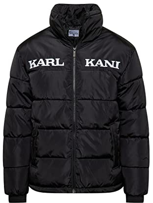 Karl Kani Herren KM-JK012-001-01 KK Retro Essential Puffer Jacket Black, L