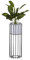 HowHomely Moderne Blumenständer Metall 55 cm Hoch mit Weiß Blumentopf Rund 19 cm Ø auf Robuste Schwarz Ständer - Pflanzenständer zur Dekoration Innenräumen