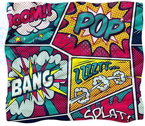 Fleece-Überwurfdecke für Couch, Sofa oder Bett, gemütliche, weiche Decken, Pop-Art