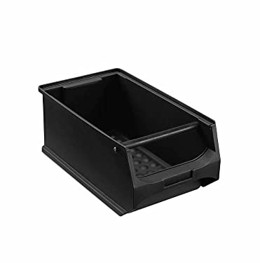 PROREGAL Leitfähige Sichtlagerbox 4.1 mit Griffstange | HxBxT 15x20x35cm | 7,2 Liter | ESD, Sichtlagerbehälter, Sichtlagerkasten, Sichtlagerkastensortiment, Sortierbehälter
