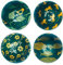 Kithing Ceramic Porcelain Bowls Set - Floral Pattern Design, Versatile for Soup, Rice & Dessert Serving - Ideal Kitchen Dining & Home Tableware (b4)