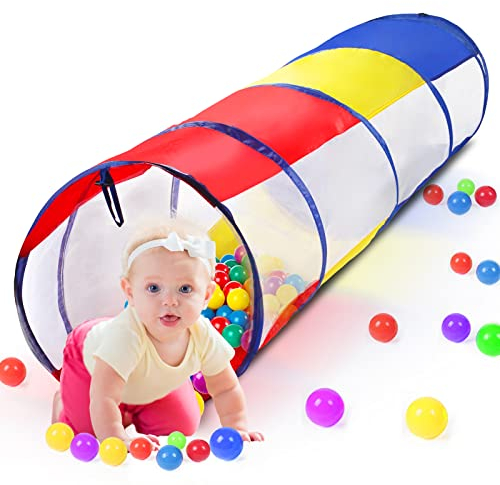 WEEKSUN Túnel Infantil, 180 cm, túnel de Juego para niños, con Ventana de Red Transpirable, diseño desplegable con Bolsa de Transporte, túnel