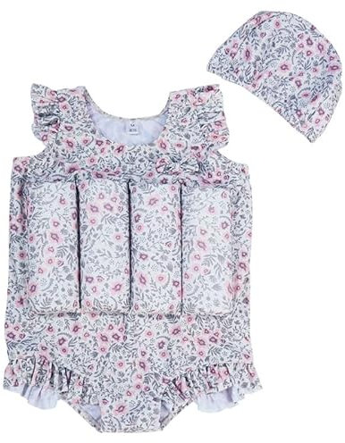 Baby Verstellbarem Badebekleidung,Kinder Einteiliger Schwimmanzug,Kind Schwimmhilfe Bademode,Mädchen Bojen Badeanzug,Kleinkind Ärmellos Einteiler Bademode,2-7 Jahre (2-3 Jahre,SH,2 Jahre,3 Jahre)