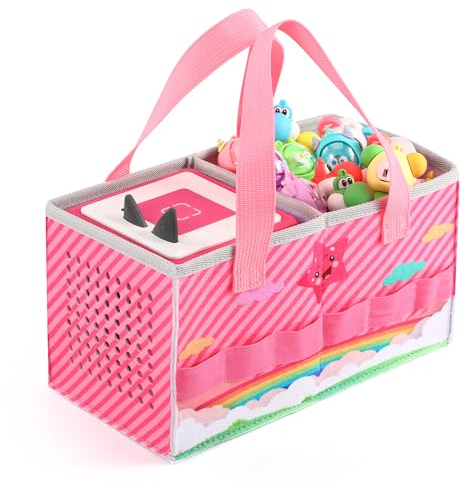 Tragetasche für Toniebox Starter Set und Figuren - Schutzhüllen-Organizer mit Platz für Zubehör und Aufbewahrung (Pink)