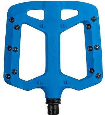 Funn Taipan MTB Flat Pedale Kunststoff, CrMo Achse | glasfaserverstärkt, 105 x 100 x 14 mm konkav, 6 wechselbare Alu-Pins pro Seite, ca. 380 g, für BMX und Gravel
