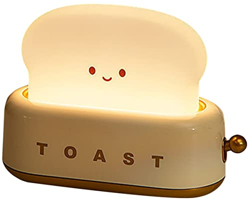Yardenfun Boys and Girls Night Light USB Charging Nursery Lamp Cute Toaster Shape Bedside Desk Light for Boy Girl Gentle Glow for Sleep Compact for Boys and Girls Rooms and Decor