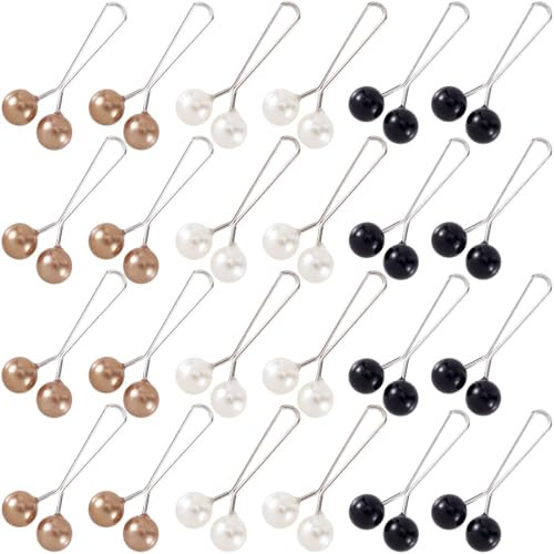 Joez Wonderful Hijab Pins Clips für Frauen, niedliche Schal-Clip Hijab Pins Perle Brosche Pins Kopftuch Schal Muslim Hijab Schal Clips Sicherheitsnadeln Knöpfe Hochzeitskleid dekorative Boutonniere,