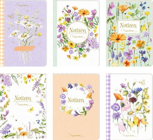 Notizhefte DIN A6: Marjolein Bastin - GartenLiebe: Schreibheft | A6 | Punkteraster und liniert | 48 S. | hochwertige Ausstattung | Für die Uni, Arbeit, oder Zuhause