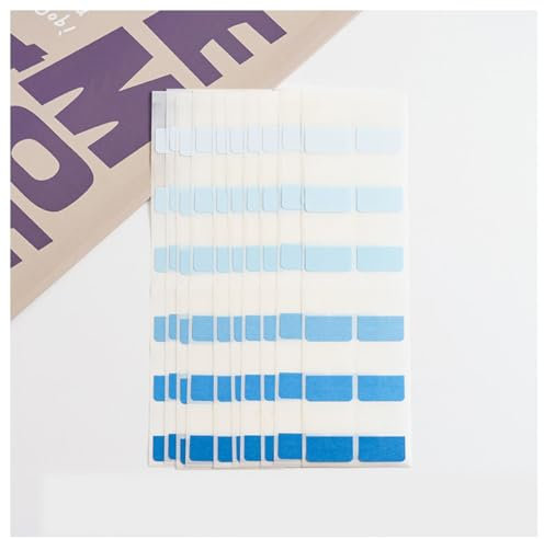 Rockreyoa Transparent Haftnotizen Selbstklebend Haftstreifen 3 Größen Index-Tabs Beschreibbare Page Marker Note Flags für Bücher Notebooks Datei-Klassifizierung Farbverlauf Blau 120 Stück 2 Packs