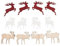 VBS Streuteile Red Deer, 12 Stück, Streudekoration, ideal zum Basteln, Deko zum Streuen