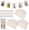 Orchideeknc 30 Stück Karton Fotorahmen, 10 x 15 cm weißes Papier Fotorahmen mit 30 Stück Holzklammern und 3 Stück Hanfseil, für Geburtstag Hochzeit Party Wand DIY Dekoration