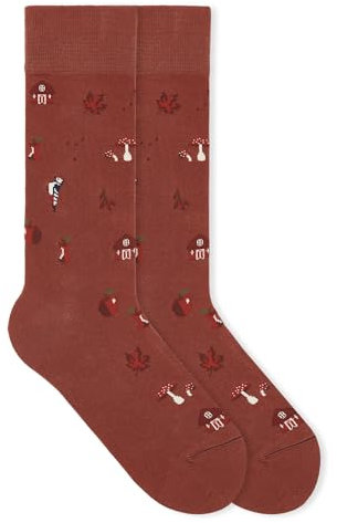 von Jungfeld - 1er Set Motiv Socken mit Maple Red Icon - Bunte Socken in Gr. 39-42