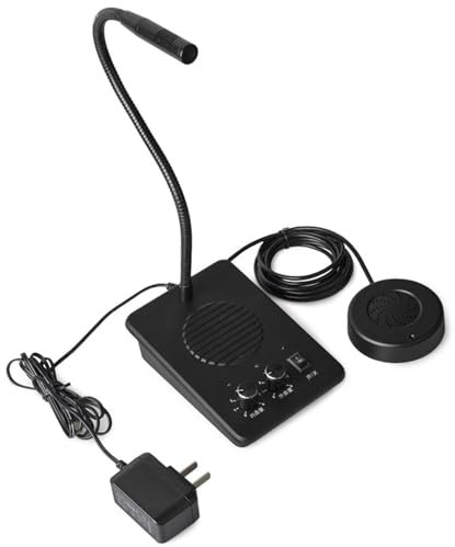Interphone de fenêtre, interphone bidirectionnel, interphone de cabine de microphone de guichet de gare d'hôpital de banque, mini haut-parleur