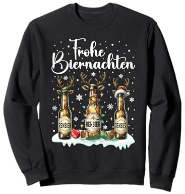 Lustiges Weihnachtsoutfit Bier Party Outfit Bierflaschen Sweatshirt