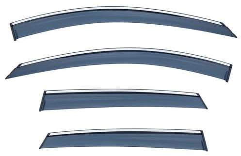 Siuku Auto Windabweiser Kompatibel mit Opel für Mokka X J13 2012–2019 Fenster Visier Vent Shades Ventvisor Windabweiser Visiere Regenschutz