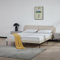 [en.casa] Bett Porvoo 160 x 200 cm Doppelbett Bettgestell mit Kopfteil Bezug aus Samt Holzbett max. 220 kg Polsterbett mit Lattenrost Beige