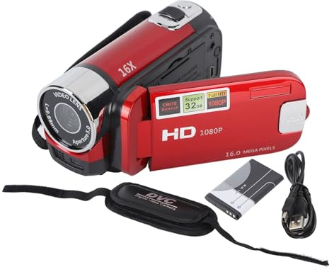 Kavolet Videocamera 4K 48MP con Schermo Rotabile 2.7 Pollici, Zoom Digitale 16x, Vintage Videocamera Portatile con Uscita HD, per Vlogging e Registrazioni di Viaggi, Matrimoni e Famiglia,Ricaricabile