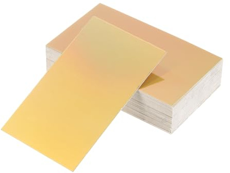 QUARKZMAN 100 Visitenkartenpapier 3,5 x 2 Leere Visitenkarten Laser Gold | Kleine Nachrichtenkarten, Graffiti Scrapbooking DIY Dankeskarten, für Laserdrucker