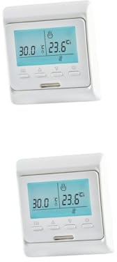 UKCOCO 2 Stück Fußbodenheizungsregler tellerwärmer Thermostat konvektor-heizung mit bodenrollen termostat Electric Heating Elektrische Heizung Programmierbare Steuerung Warmer Bodenregler