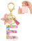 Porte-clés pour Fille Lettre Initiale Porte-clés Porte Clef Femme Cadeau Avec Pendentif Papillon et Pampille pour Sac à Dos Cartable (E)