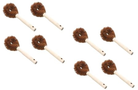 BESTYASH 8pcs Long Handle Pot Brush Cleaning Brush for Pot Convenient for Wok Cleaning