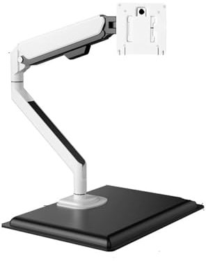 FBXRXZFPJ 17-24-30-32-Zoll-Monitor-Desktop, stanzfrei aufgehängter Luftdruckarm, frei einstellbare Höhenhalterung(White and Black)