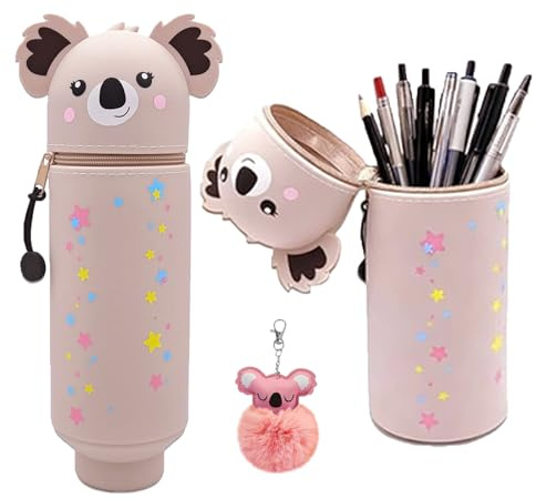 TIANCEWAN Trousse Silicone Trousse Crayon Rose