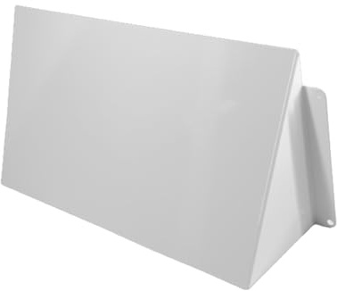 H&C VENT Weiß Metall Lüftungsgitter 140mm x 80 mm │ Wetterschutzgitter Abdeckung Dunstabzug außen │ Dunstabzugshaube abluft │ Abdeckung für Lüftung & Abluftgitter, Abluftventilator, Abzugshaube